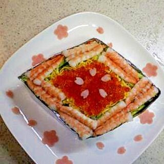 ひな祭りに　ひし形ちらし寿司